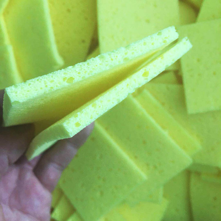 Wholesale water-absorbing yellow wood pulp sponge 5mm degradable honeycomb packaging sponge sheet water-absorbing sponge Specification drawing