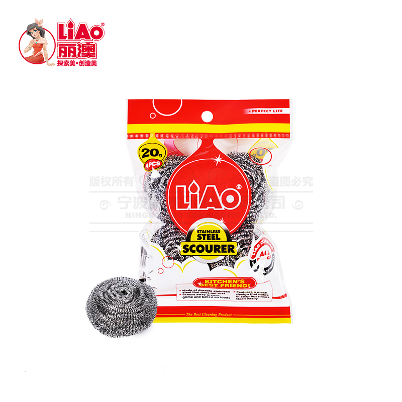 批发不锈钢清洁球 洗锅刷碗铁丝球 LIAO丽澳厨房用品