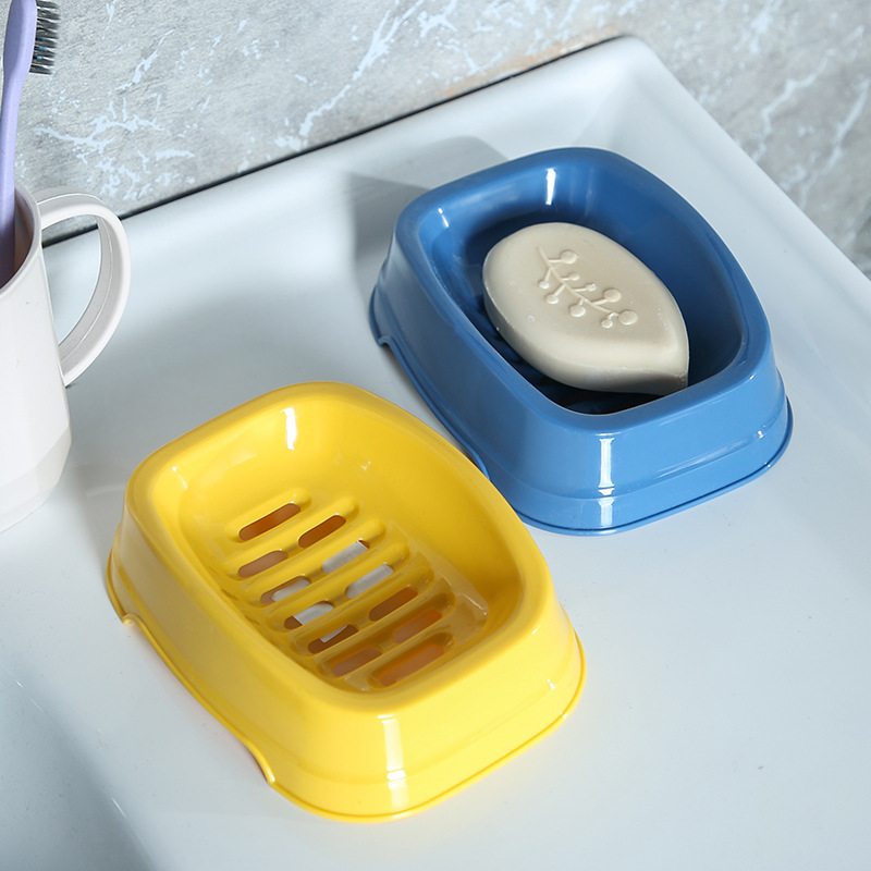 Factory direct sales of plastic draining soap boxes for bathrooms, Nordic creative bathroom soap boxes, hollowed-out storage soap racks