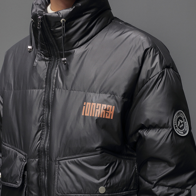 2021 Winter thickened short couple shiny down jackets, men's and women's stand-up collar jackets, warm down jackets, 90 white duck down Application Scenario