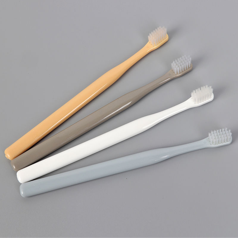 Four-piece toothbrushes of the same style as Muji, Japanese plain quality ultra-fine soft-bristled toothbrushes, wholesale from street stalls details Picture