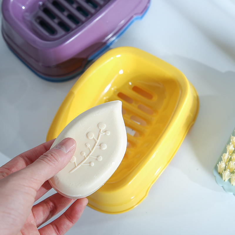 Factory direct sales of plastic draining soap boxes for bathrooms, Nordic creative bathroom soap boxes, hollowed-out storage soap racks details Picture