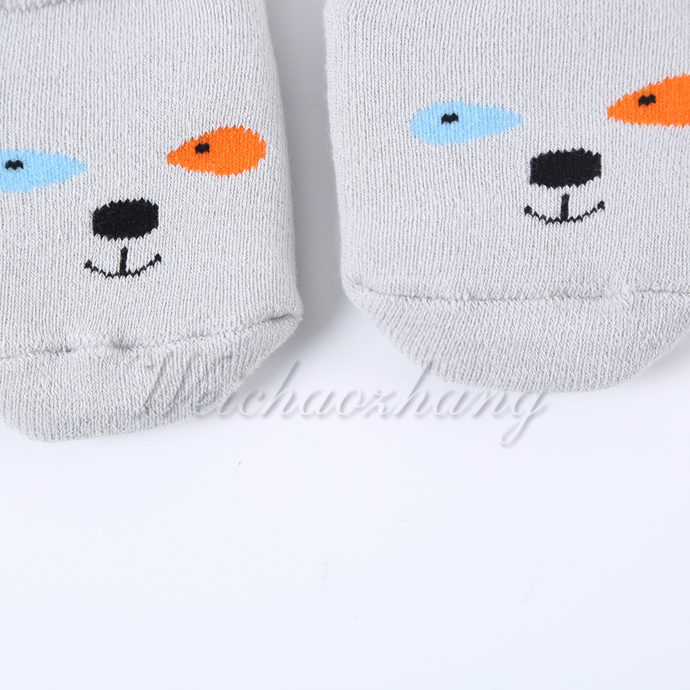 Winter indoor baby learning to walk, cool off soft-soled baby sock set, cartoon-style cotton sock floor sock set Item Picture
