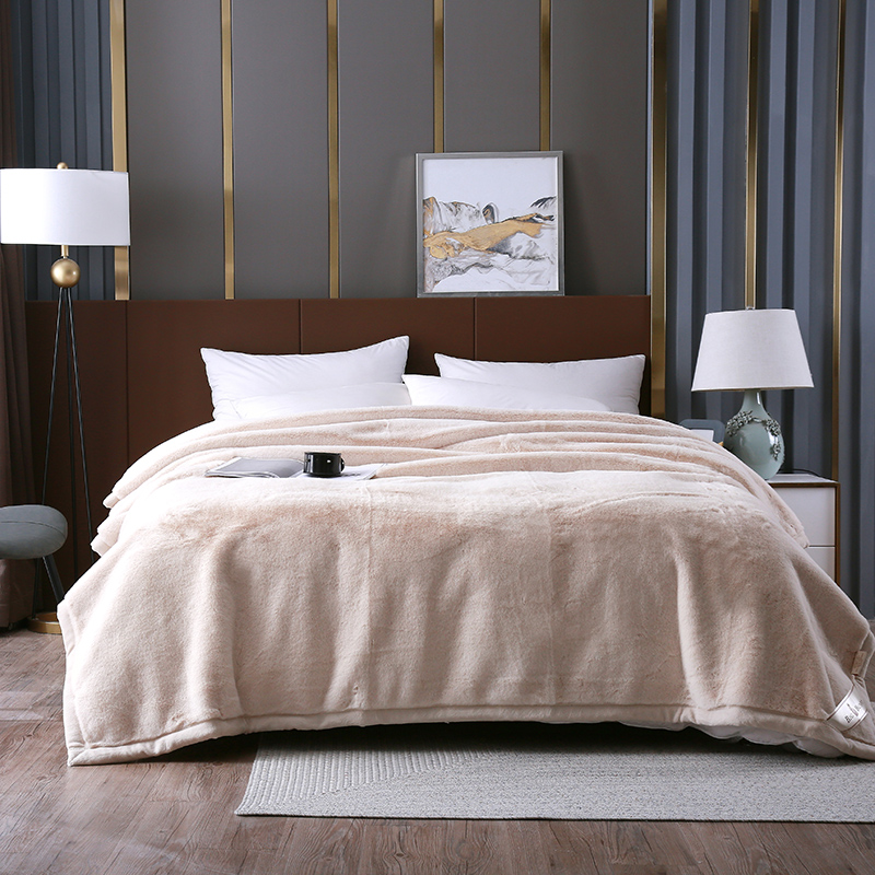 2021 Big Rabbit Velvet Blanket Winter thickened Warm double Cover Blanket faux fur Nap Blanket, midday rest sofa blanket cover blanket Application Scenario