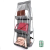 Double-sided six-layer bag, hanging bag, handbag, storage and organization bag, hanging multi-layer transparent dust-proof bag, available in multiple colors Item Picture