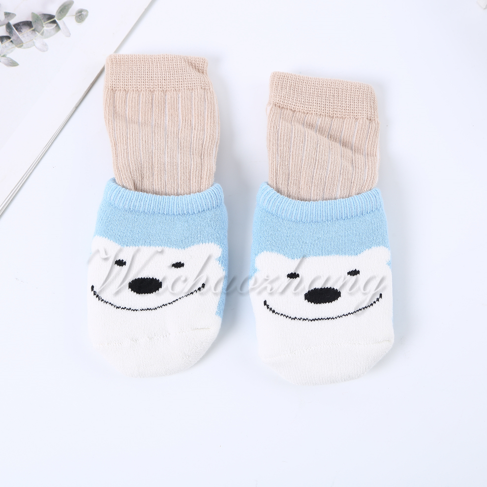 Winter indoor baby learning to walk, cool off soft-soled baby sock set, cartoon-style cotton sock floor sock set