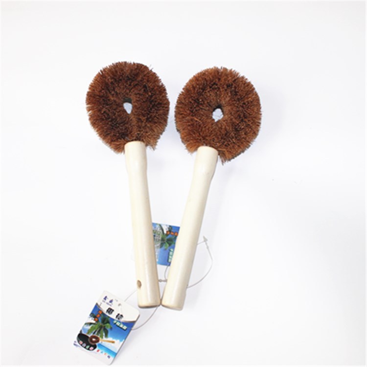 Wholesale of high-quality coconut coir pot brushes, kitchen cleaning brushes, pot and dish cleaning supplies at 2 yuan with large quantities on sale details Picture