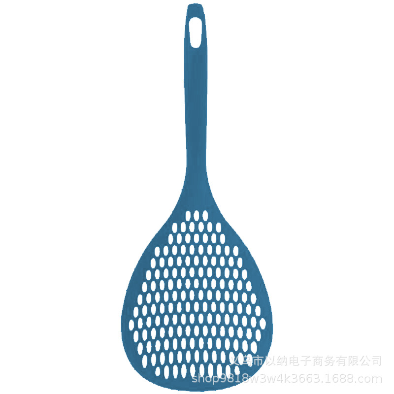 A large kitchen noodle strainer with a nylon large strainer, a household long-handled anti-slip round strainer, a draining strainer through the strainer Item Picture