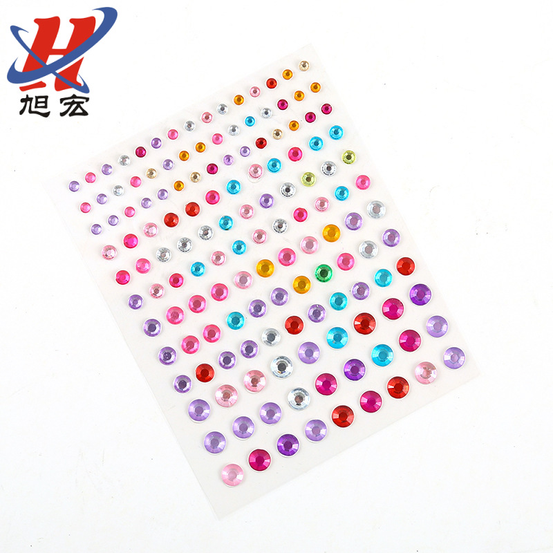 Acrylic diamond face stickers, beauty accessories, Halloween water diamond face stickers, party costume stickers, stage music festival Item Picture
