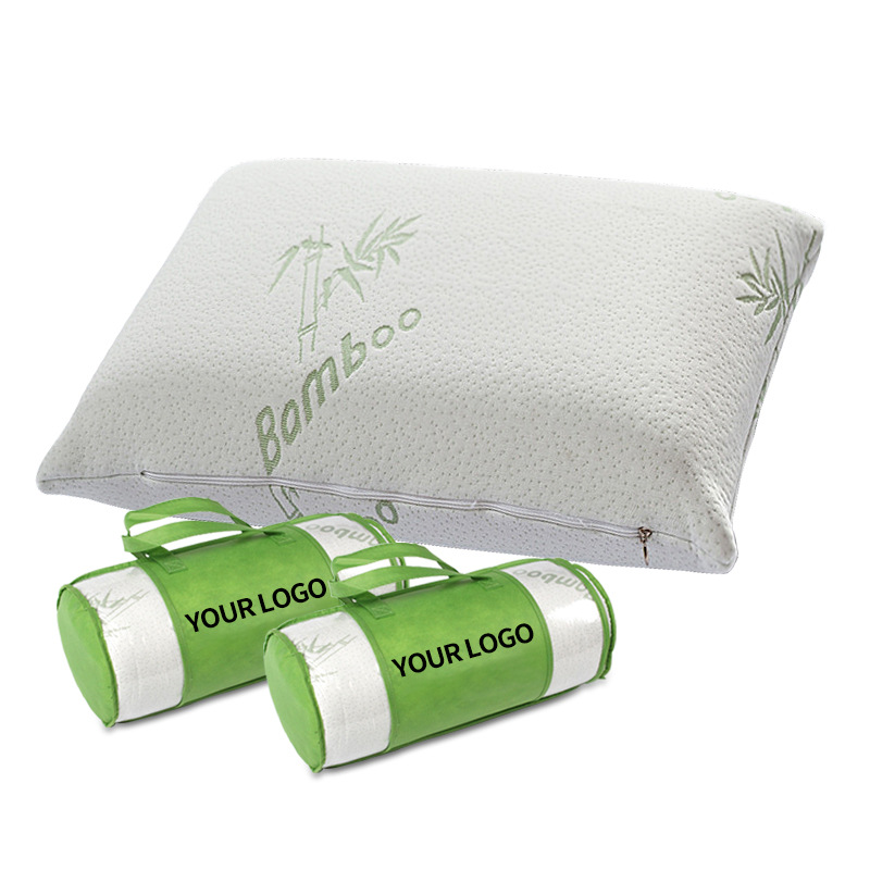 Factory supply: Bamboo fiber slow rebound memory pillow, cooling gel, slow rebound memory bread pillow full figure