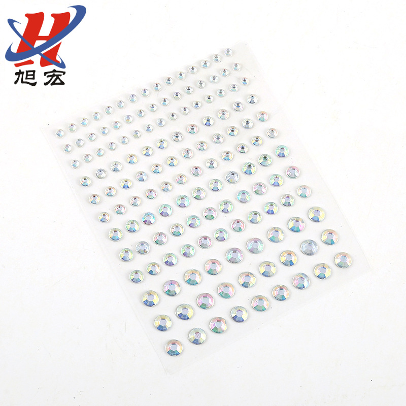 Acrylic diamond face stickers, beauty accessories, Halloween water diamond face stickers, party costume stickers, stage music festival Specification image