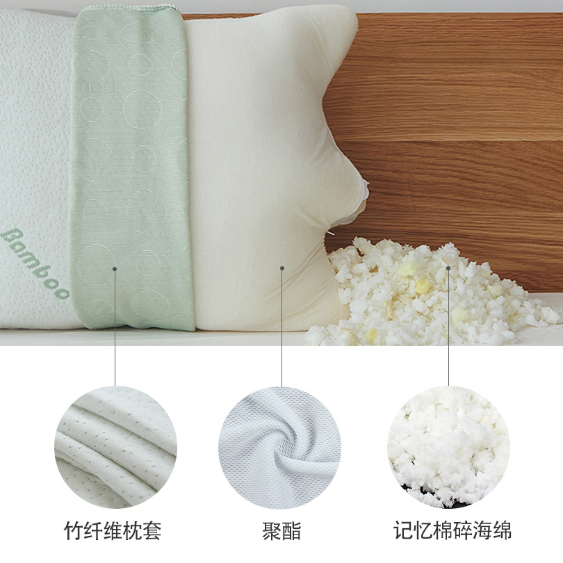 The manufacturer supplies slow-rebound crushed sponge memory foam pillows and crushed sponge filled pillows Specification drawing