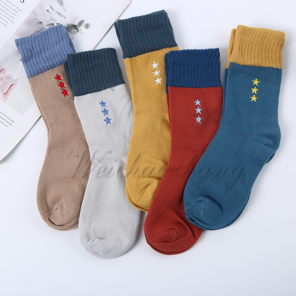 Trendy embroidery craftsmanship, two-color, fashionable, sporty and casual long socks for big boys, breathable and comfortable, factory direct sales details Picture