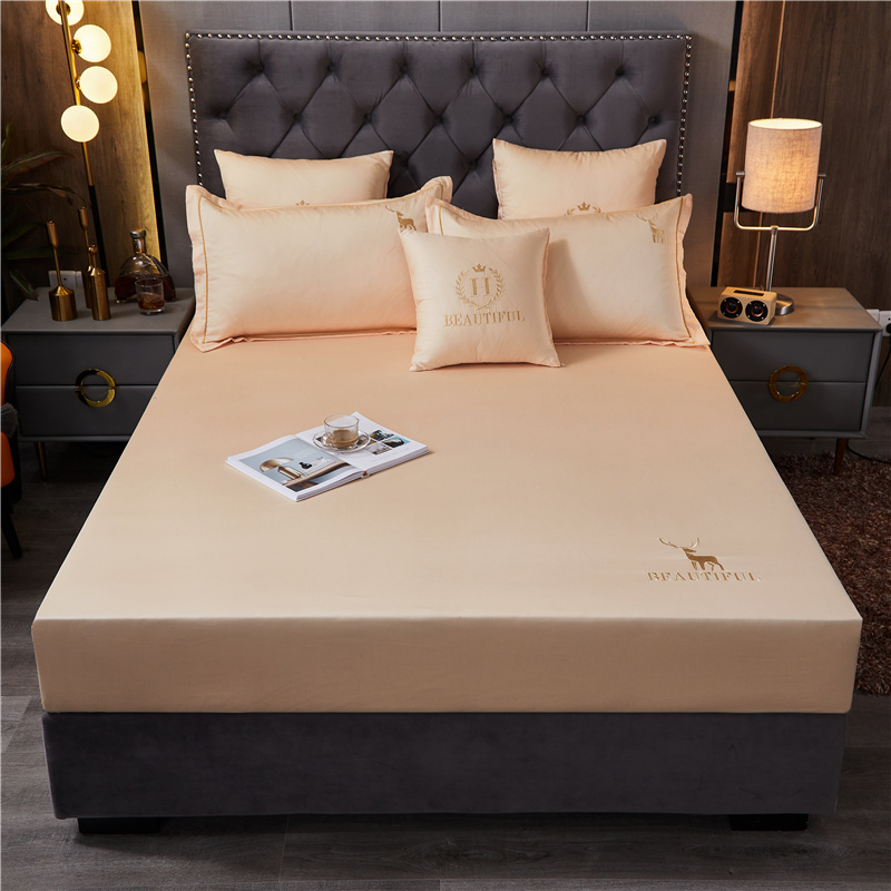 2021 Single item: Pure cotton bed cover 60 long-staple cotton bed cover, all-season universal bedspread, mattress protection cover, bed sheet Item Picture