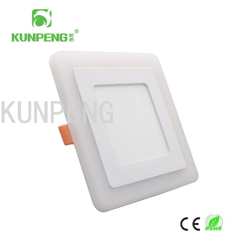 Recessed dual-color panel lights, LED panel lights, square panel lights, indoor lights