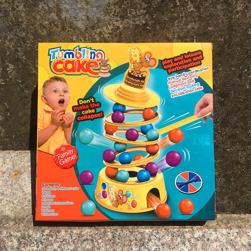 Wholesale of children's toy mouse towers, stacked cakes, fun parent-child interaction, stacked tables, tall group game gifts full figure