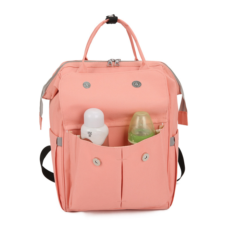 Baigou Factory's Mommy Bag, Bear style, double-shoulder mother and baby bag wholesale, waterproof, large-capacity baby bottle, diaper bag, Mommy Bag Specification image
