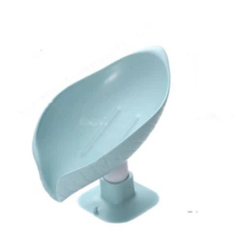 New leaf-shaped suction cup draining soap box wall-mounted bathroom soap box rack without drilling Item Picture