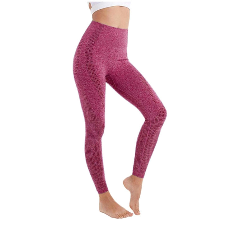 Custom seamless knitted breathable yoga pants, fitness running pants, baseball badminton pants