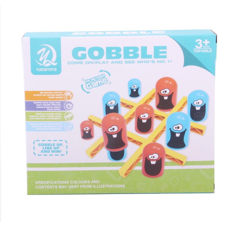 The Big Eating Little Three-link game "Qiji Lianlian" parent-child interactive tabletop game "Gobblet Gobblers ht" Item Picture