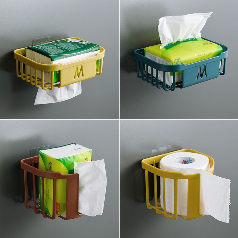 Xu Shengyou's non-perforated toilet paper storage rack, bathroom tissue box, wall-mounted toilet paper holder, toilet roll box Specification image