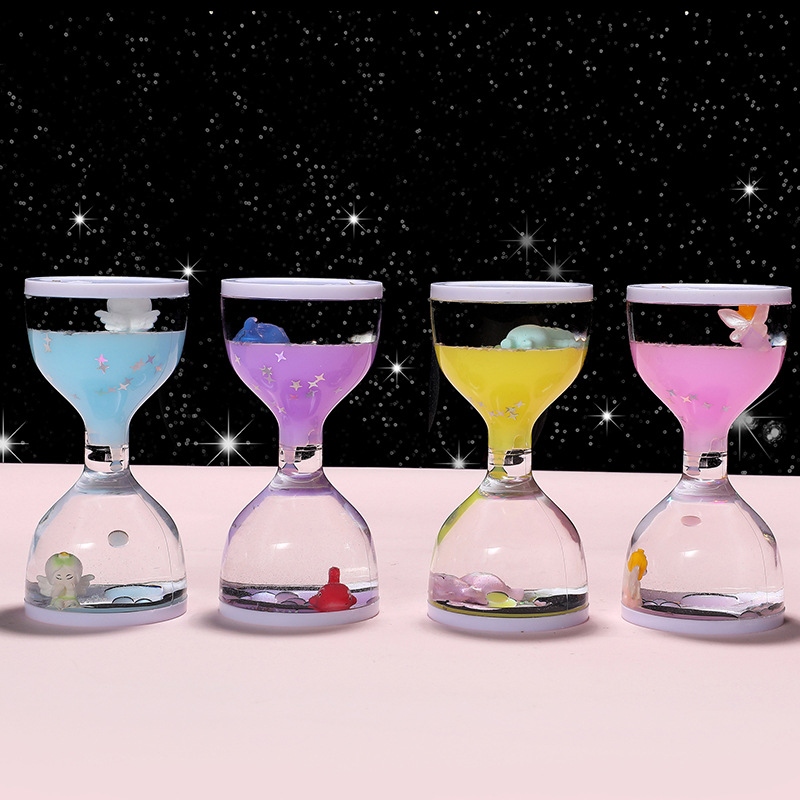 Creative large cup oil and liquid dripping hourglass cartoon home decoration ornament, student stress-relieving birthday gift h details Picture