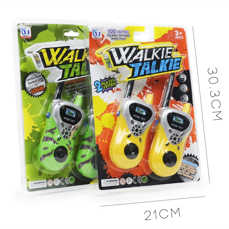 Two sets of cross-border children's mini walkie-talkie toys for wireless communication and parent-child interaction are selling well at street stalls Item Picture
