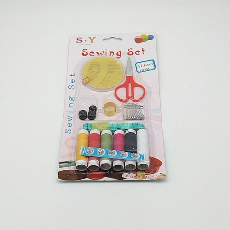 Net red needle and thread set home multi-functional travel button button pin flexible ruler sewing sewing kit small scissors