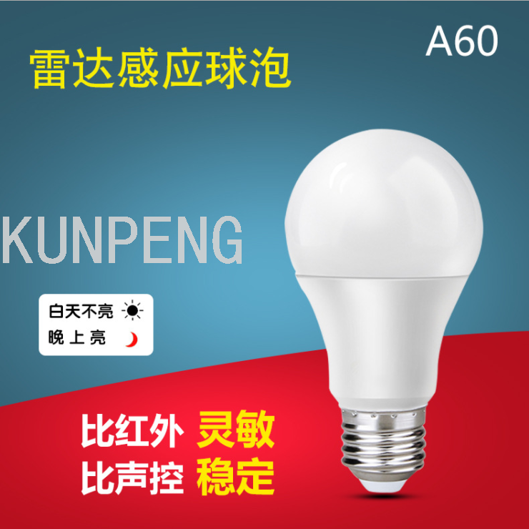 LED radar sensor bulb lamp, LED lamp, human body microwave radar sensor lamp, smart bulb, corridor, staircase details Picture