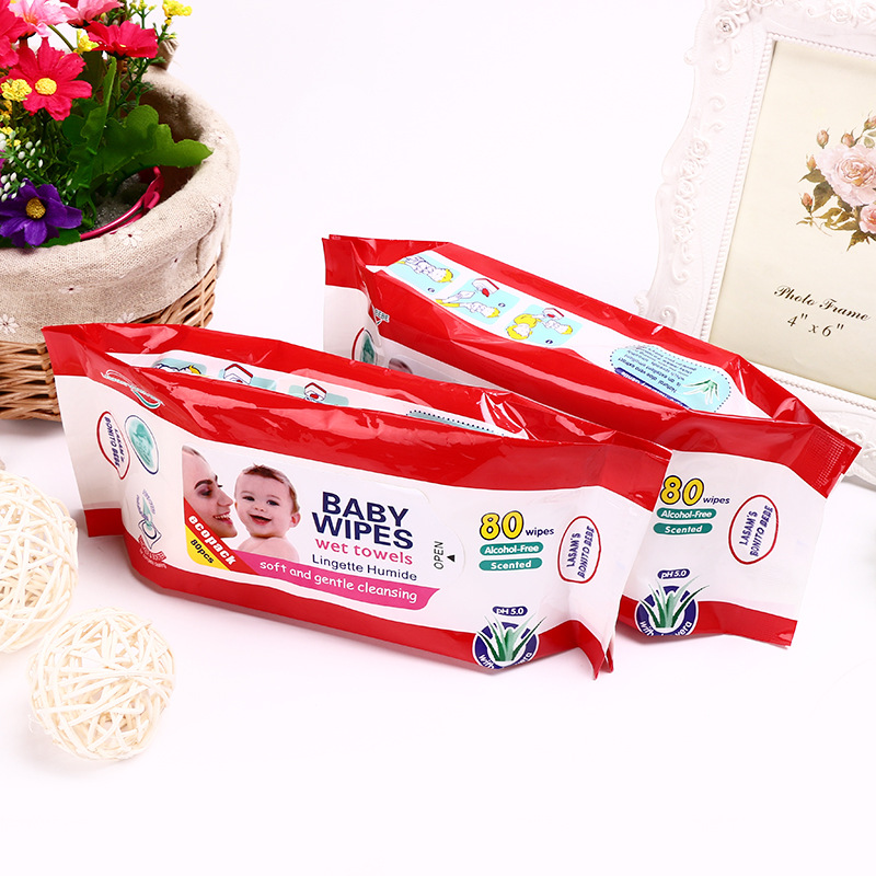 Baby wipes for mouth and hand 80 pieces Removable baby and child wipes paper Supplied by the manufacturer thumbnail