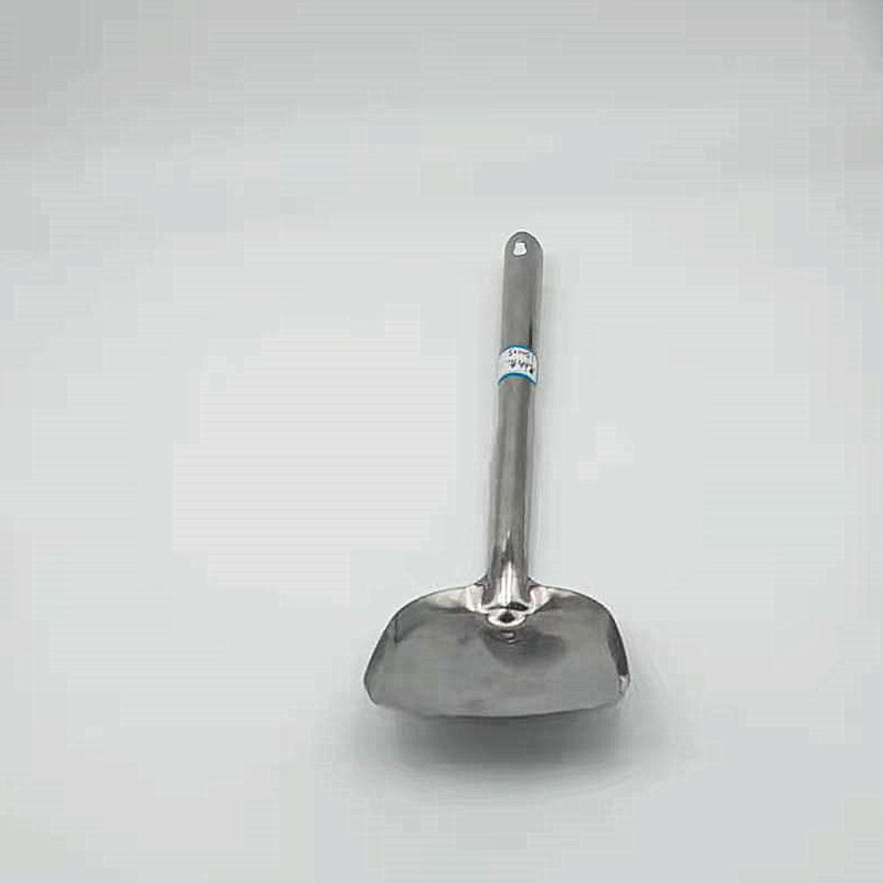 A popular household traditional stainless steel spatula for stir-frying, rice spatula with iron handle, iron pot spatula, and kitchen utensils for stir-frying Specification image