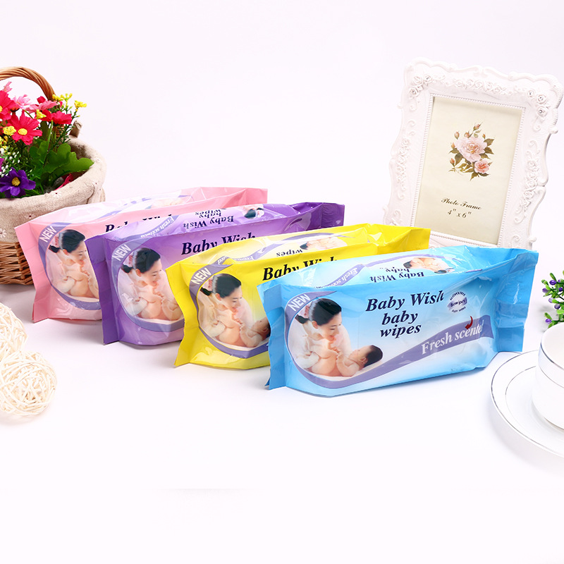 Cross-border baby Hand/mouth Wipes 80 suction portable baby/newborn baby wipes removable family pack thumbnail