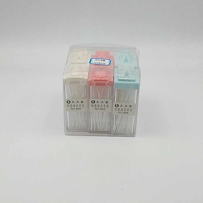 Best-selling disposable portable box dental floss, flip-top family set, bow-shaped smooth and safe for teeth cleaning, high molecular cartoon set