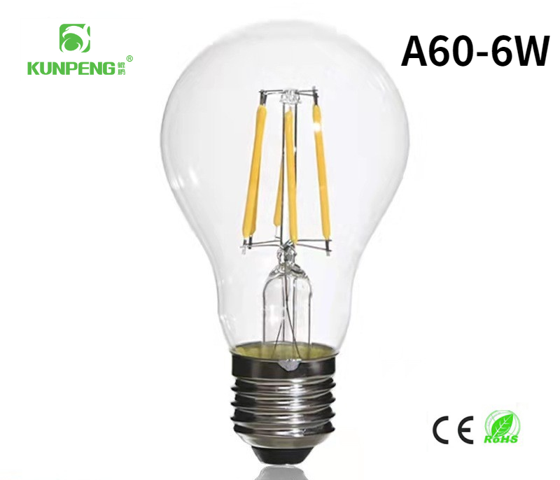 A60复古爱迪生灯泡LED灯泡LED灯丝装饰灯4W6W8W螺口E27