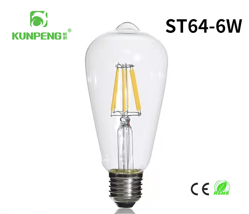 مصابيح LED LED ومصابيح LED LED ومصابيح LED ومصابيح LED ومصابيح LED المزودة بمصابيح STT 64 Eديسون مزخرفة بزجاج من نوع 4W6W8W Specification image