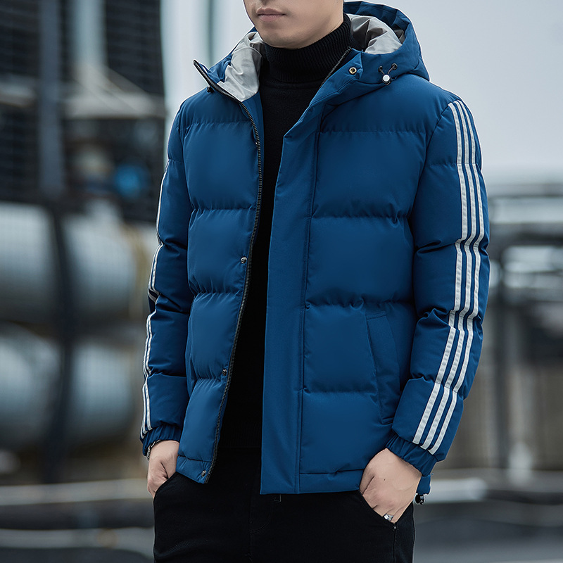 Men's cotton-padded jacket 2021 New winter down cotton-padded jacket, Korean style trendy short cotton-padded jacket, trendy brand light winter coat