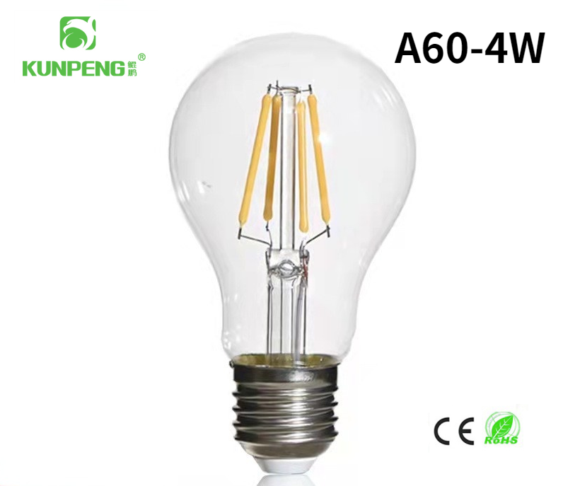 A60 الرجعية اديسون المصباح مصابيح الدايود المبتعث للضوء LED الخيوط الثراء 4W6W8W LuoKou E27 details Picture