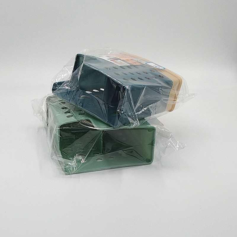 Best-selling multi-functional double-compartment spoon 筷笼 chopstick holder chopstick box fashionable multi-color draining box Specification image