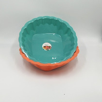 Explosive thick multi-functional fruit plate large round snack plate simple candy plate solid color thick plastic plate