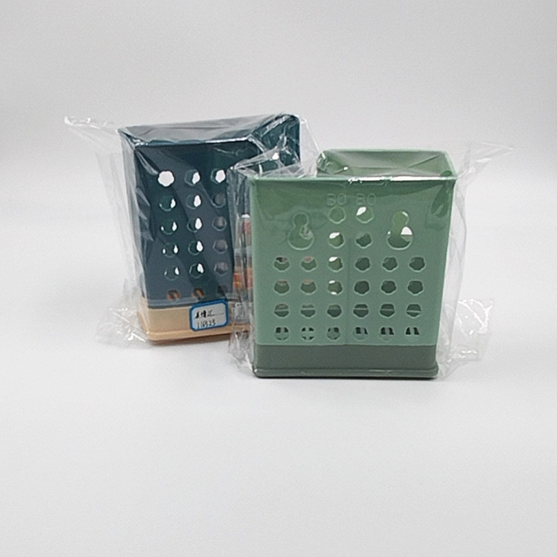 Best-selling multi-functional double-compartment spoon 筷笼 chopstick holder chopstick box fashionable multi-color draining box Item Picture