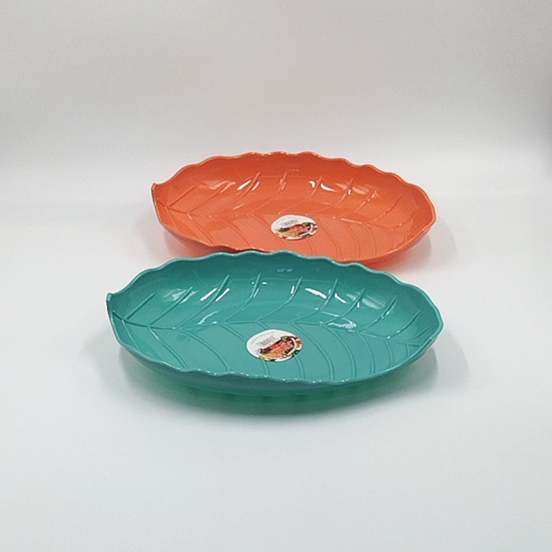 Explosive personality colorful leaf fruit dish Creative leaf shaped plastic fruit dish melon seed snack dish dry fruit dish