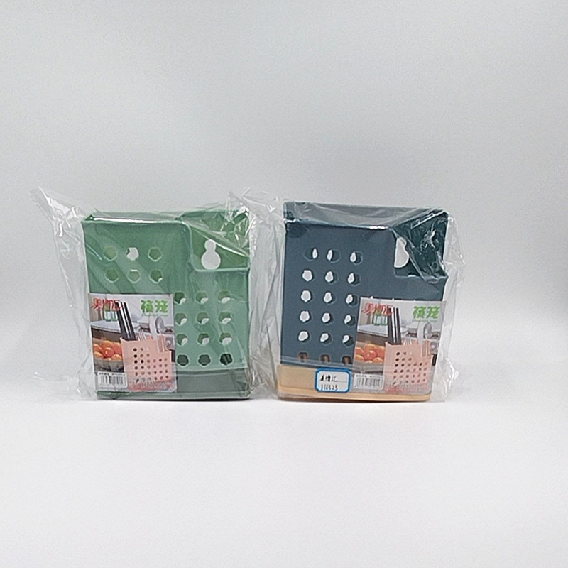 Best-selling multi-functional double-compartment spoon 筷笼 chopstick holder chopstick box fashionable multi-color draining box