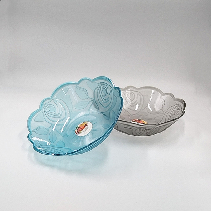Modern creative European-style fruit plate Plastic fruit bowl dry fruit plate transparent simple candy plate household snack plate