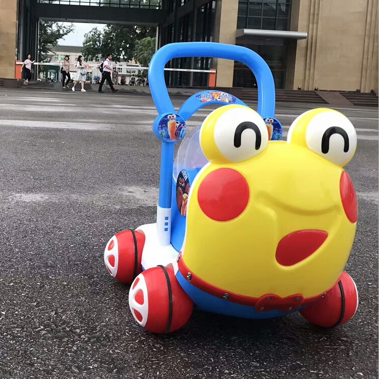 Baby hand-pushed variable-speed baby walker, snail baby walker, walking aid, adjustable speed with music and lights to prevent bowed legs full figure
