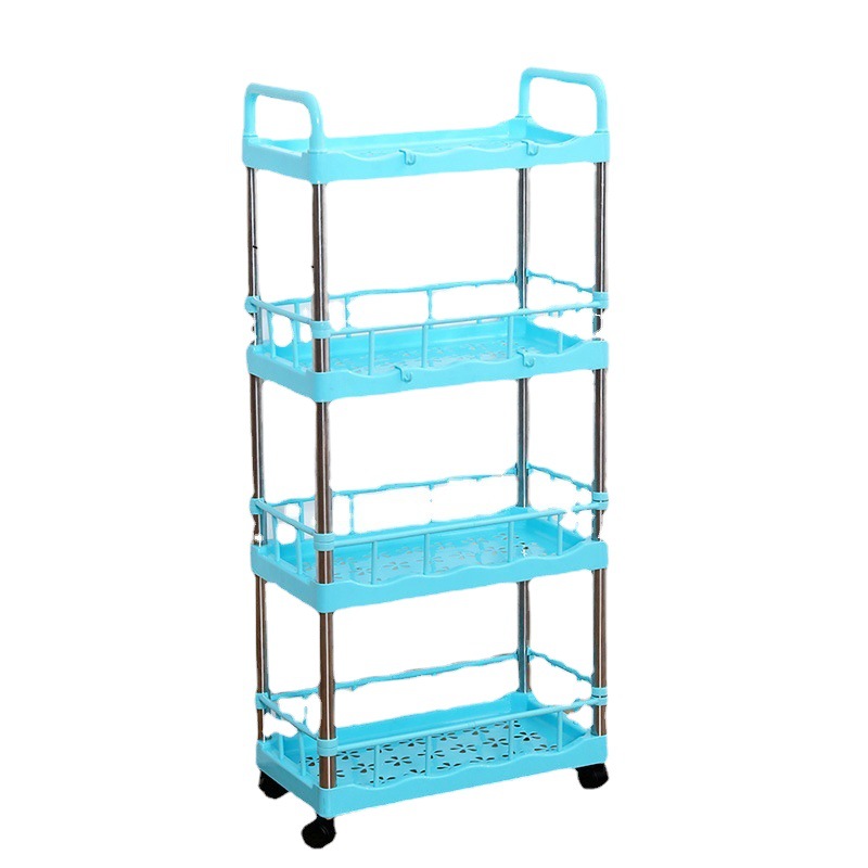 35823 Floor-standing multi-story bathroom, toilet, kitchen, multi-functional trolley, storage rack, bookshelf, bedroom hook, balcony storage Item Picture