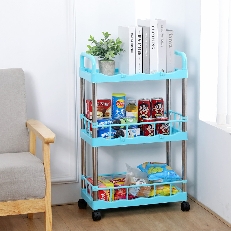 35823 Floor-standing multi-story bathroom, toilet, kitchen, multi-functional trolley, storage rack, bookshelf, bedroom hook, balcony storage Specification image