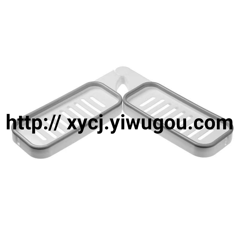 Bathroom countertop storage rack, shampoo and body wash storage rack, non-perforated corner bottle and can storage rack Application Scenario