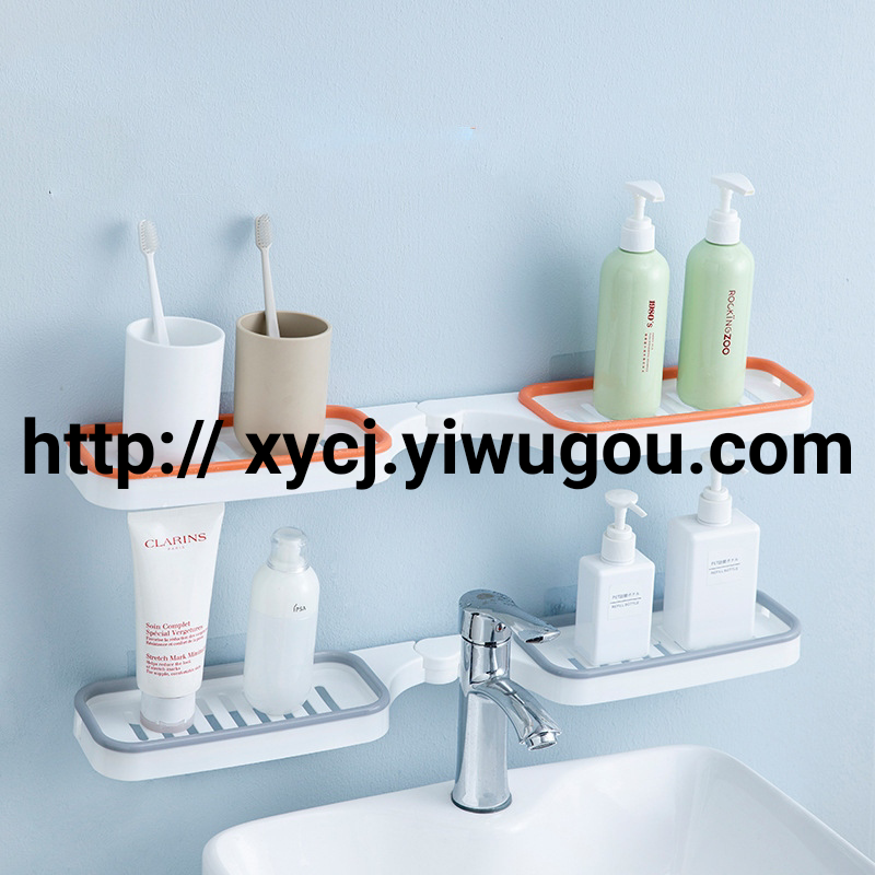 Bathroom countertop storage rack, shampoo and body wash storage rack, non-perforated corner bottle and can storage rack details Picture