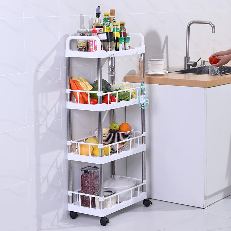 35823 Floor-standing multi-story bathroom, toilet, kitchen, multi-functional trolley, storage rack, bookshelf, bedroom hook, balcony storage details Picture