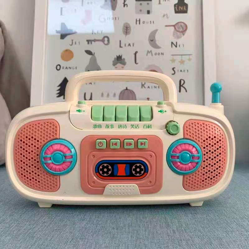 Children's music story-telling machine, baby music early education and intelligence toy, kindergarten simulation children's song tape recorder full figure
